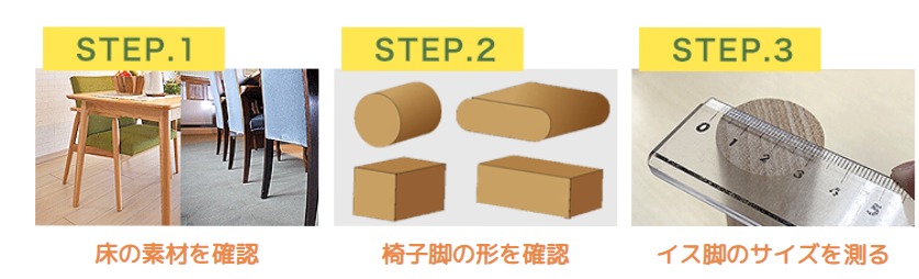 イス脚カバーの選び方