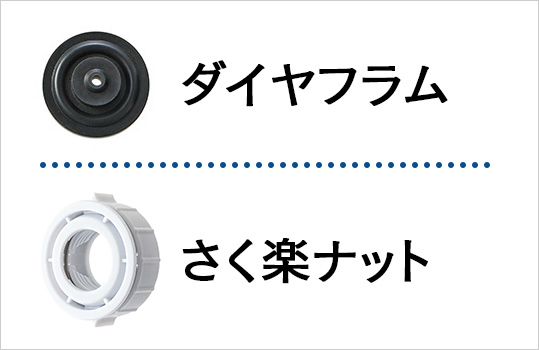 ダイヤフラムとさく楽ナット