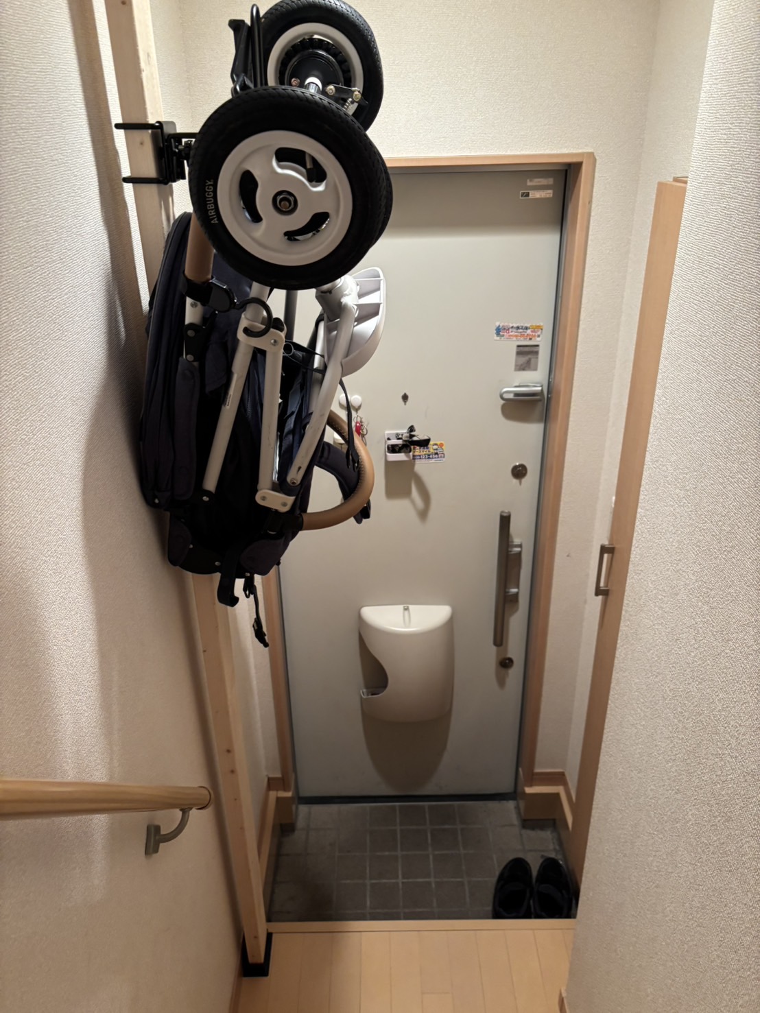 ベビーカーをかけている様子