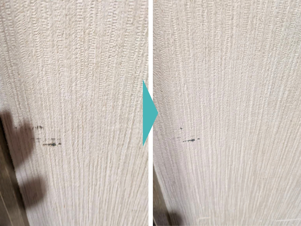 キッチン近くのクロス壁面