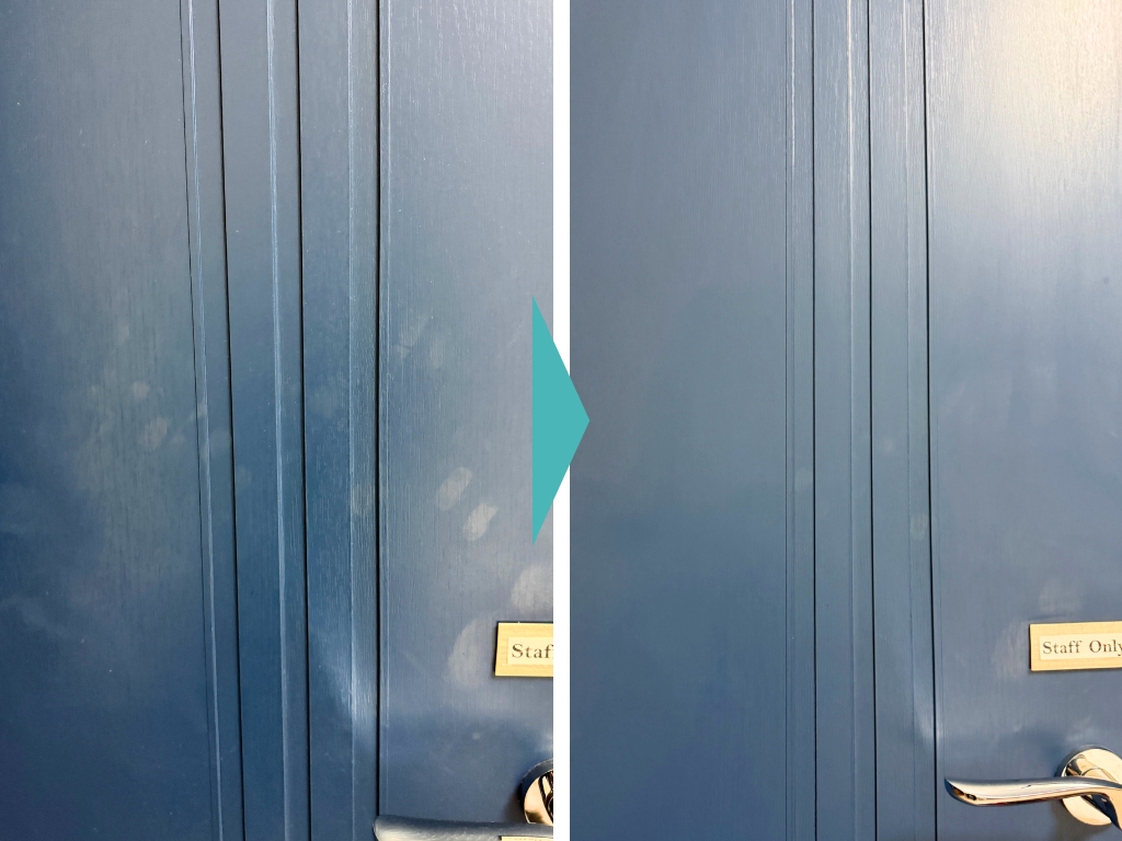 ドアの手垢ビフォーアフター