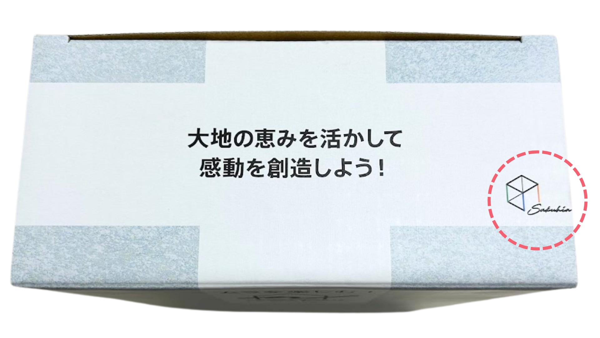 パッケージ上のSakuhinのロゴ